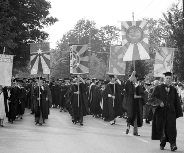 Colleges marching in parade